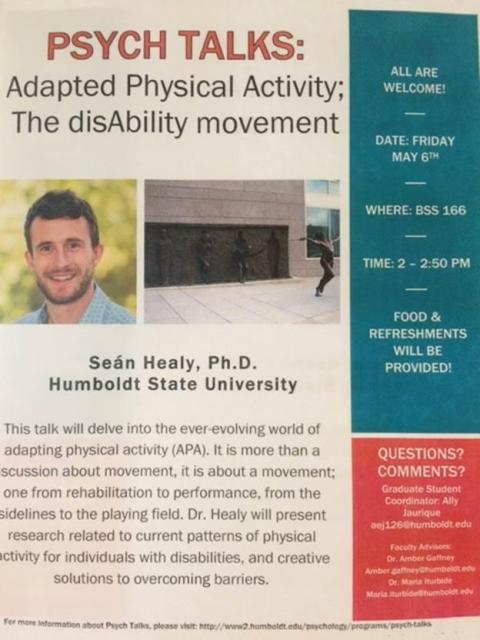 Psych Talks: Adapted Physical Activity; The disAbility movement